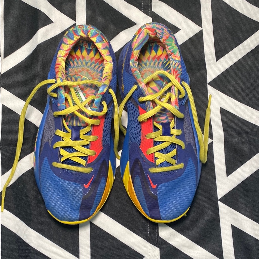 Nike Zoom Freak 4 SE Kaleidoscope Colorful Kids Athletic Shoes
